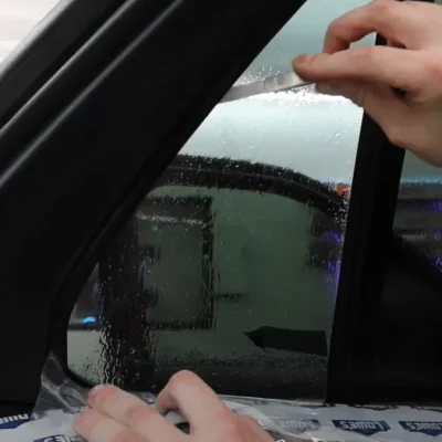 Window tint cutting for tesla